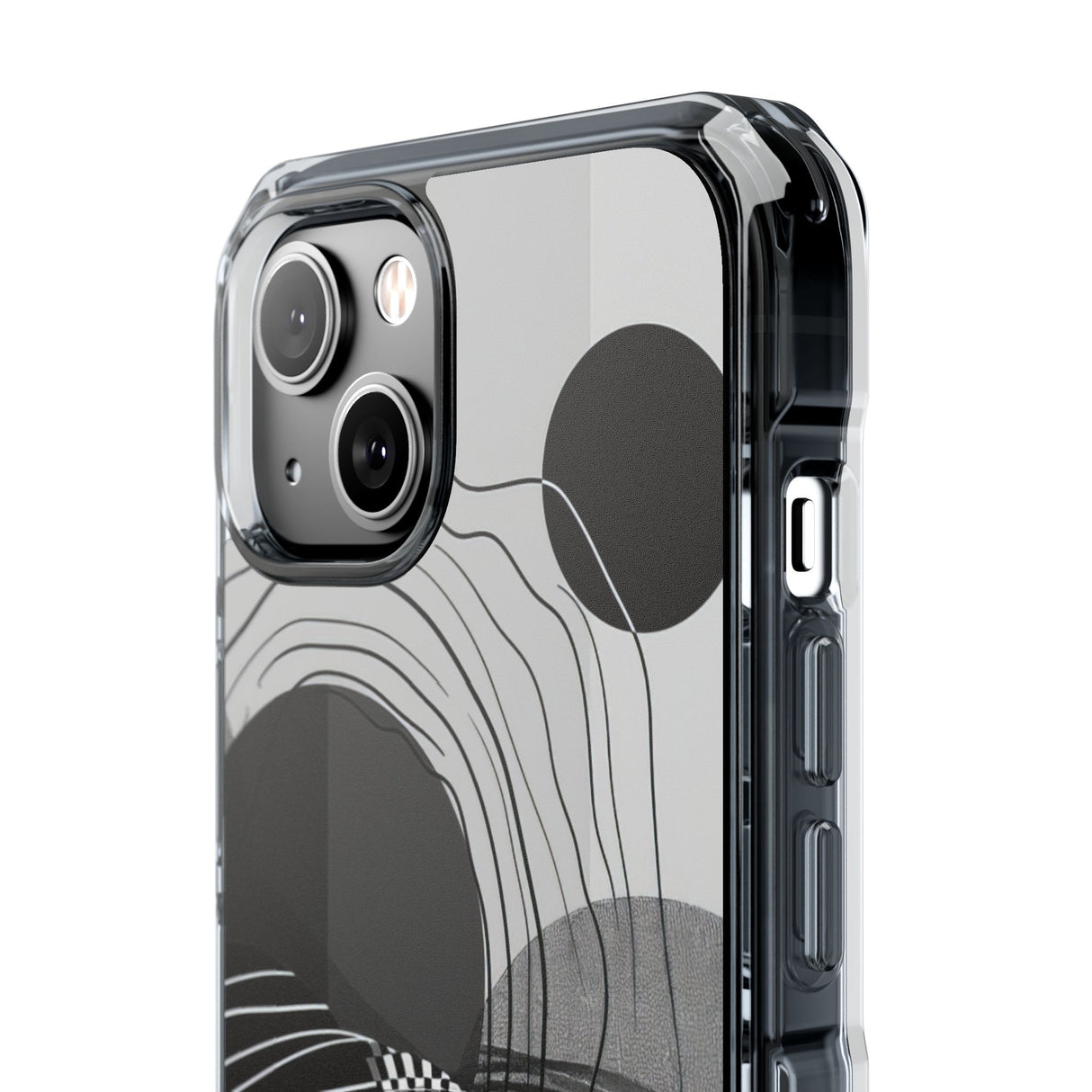 Monochrome Dynamics - Phone Case for iPhone (Clear Impact - Magnetic)