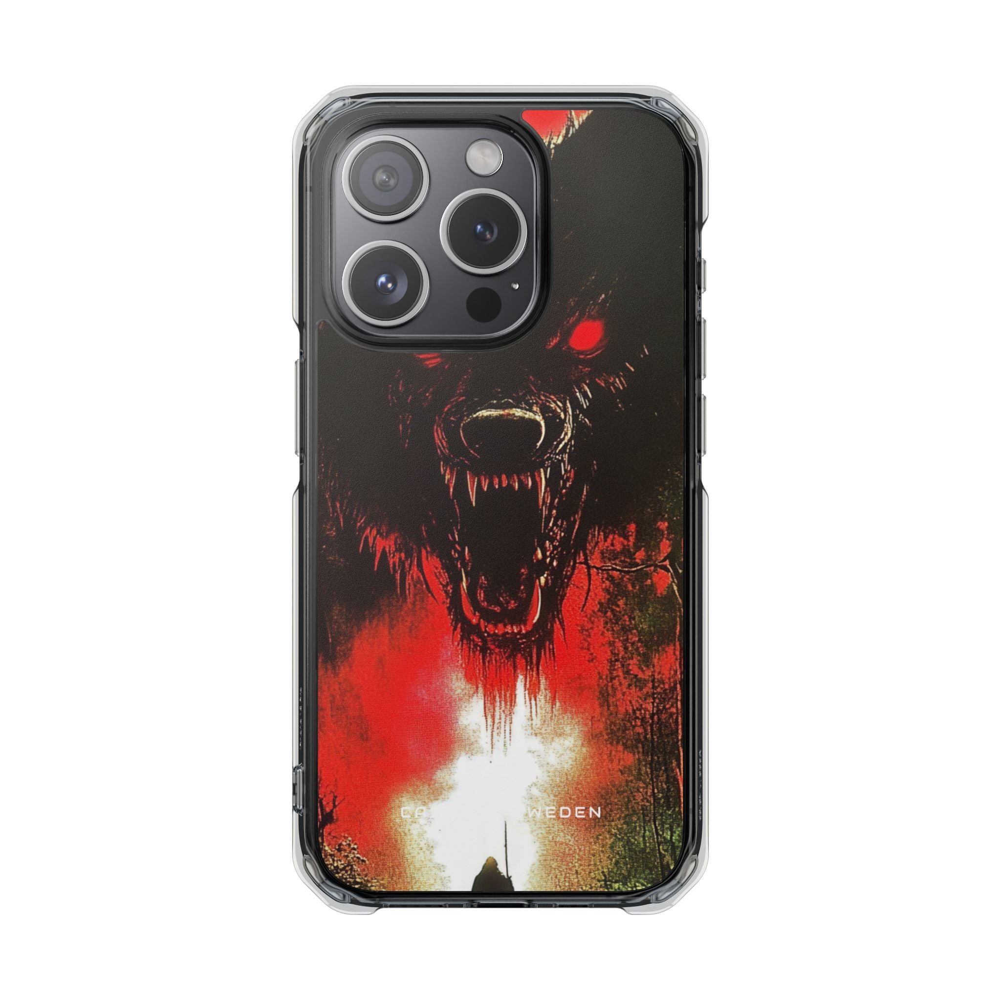 Bloodmoon Wolf's Lament iPhone 15 - Clear Impact Phone Case