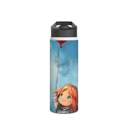 Heart Balloon Glow - Stainless Steel Water Bottle