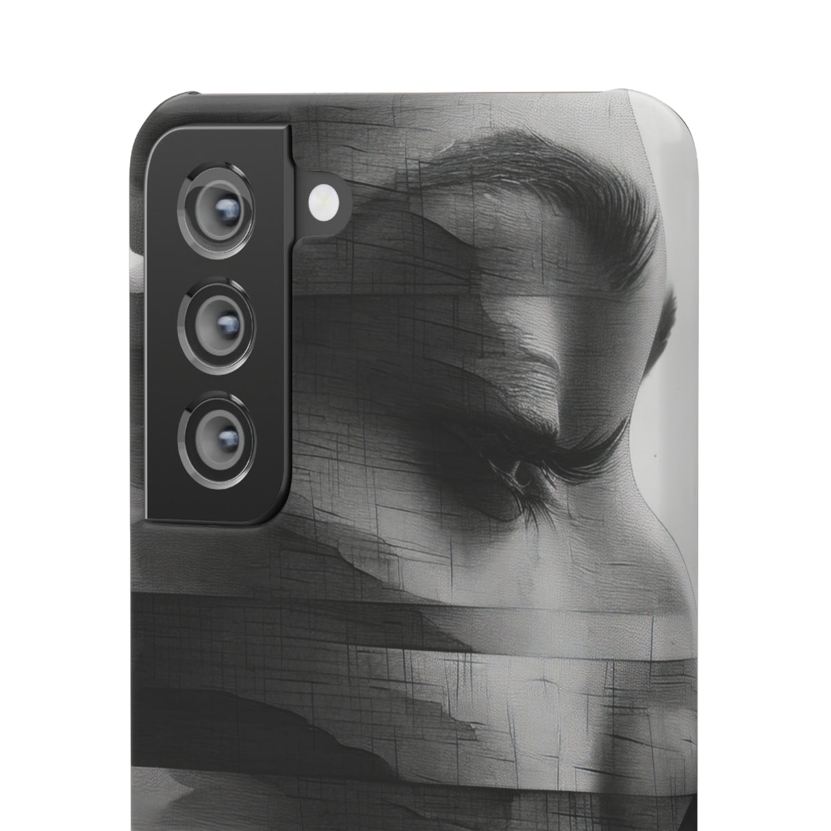 Abstract Glitch Portrait | Slim Phone Case for Samsung