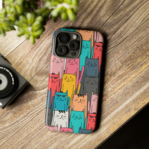 Colorful Cats - Protective Phone Case