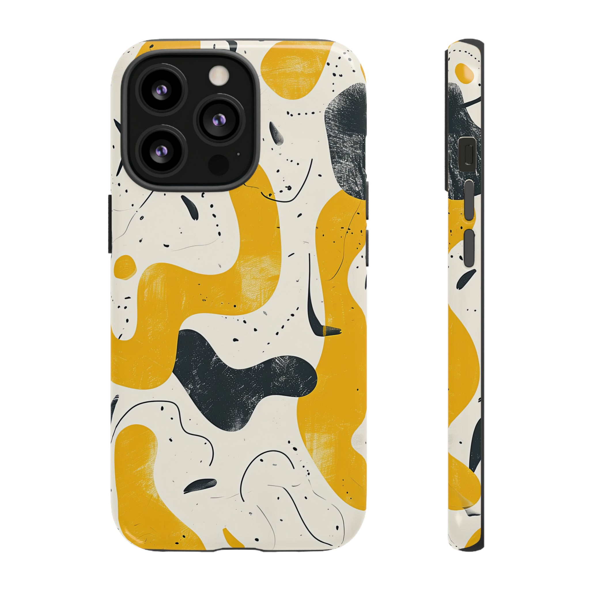 Yellow Linear Harmony - Protective Phone Case