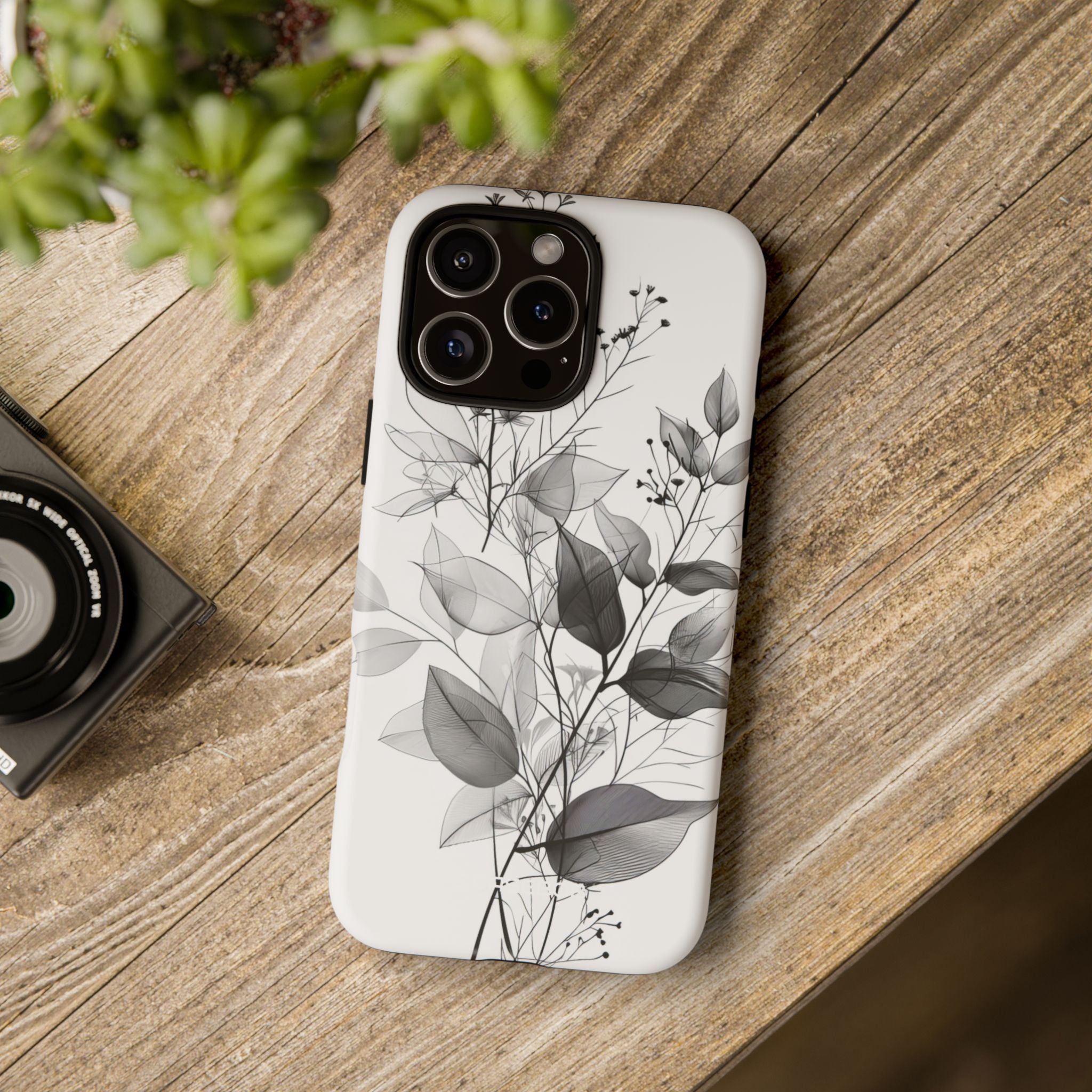 Botanical Elegance in Monochrome - for iPhone 16