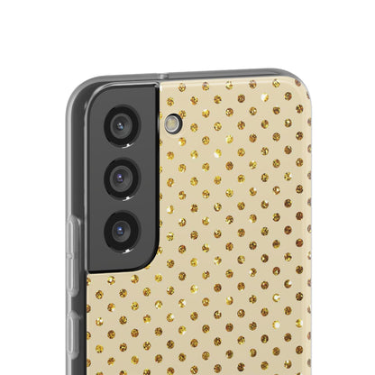 Gold Sparkle Grid Samsung S22 - Soft