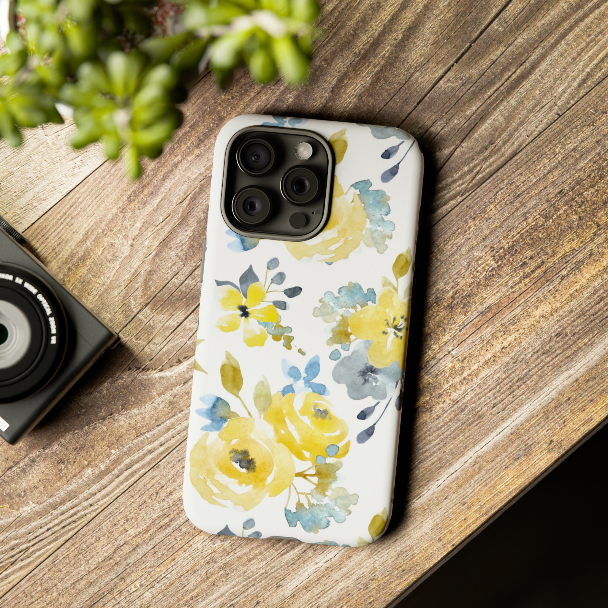 Yellow Floral - Protective Phone Case