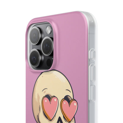 Heart Eyed Skull iPhone 15 Pro Max Case - Soft