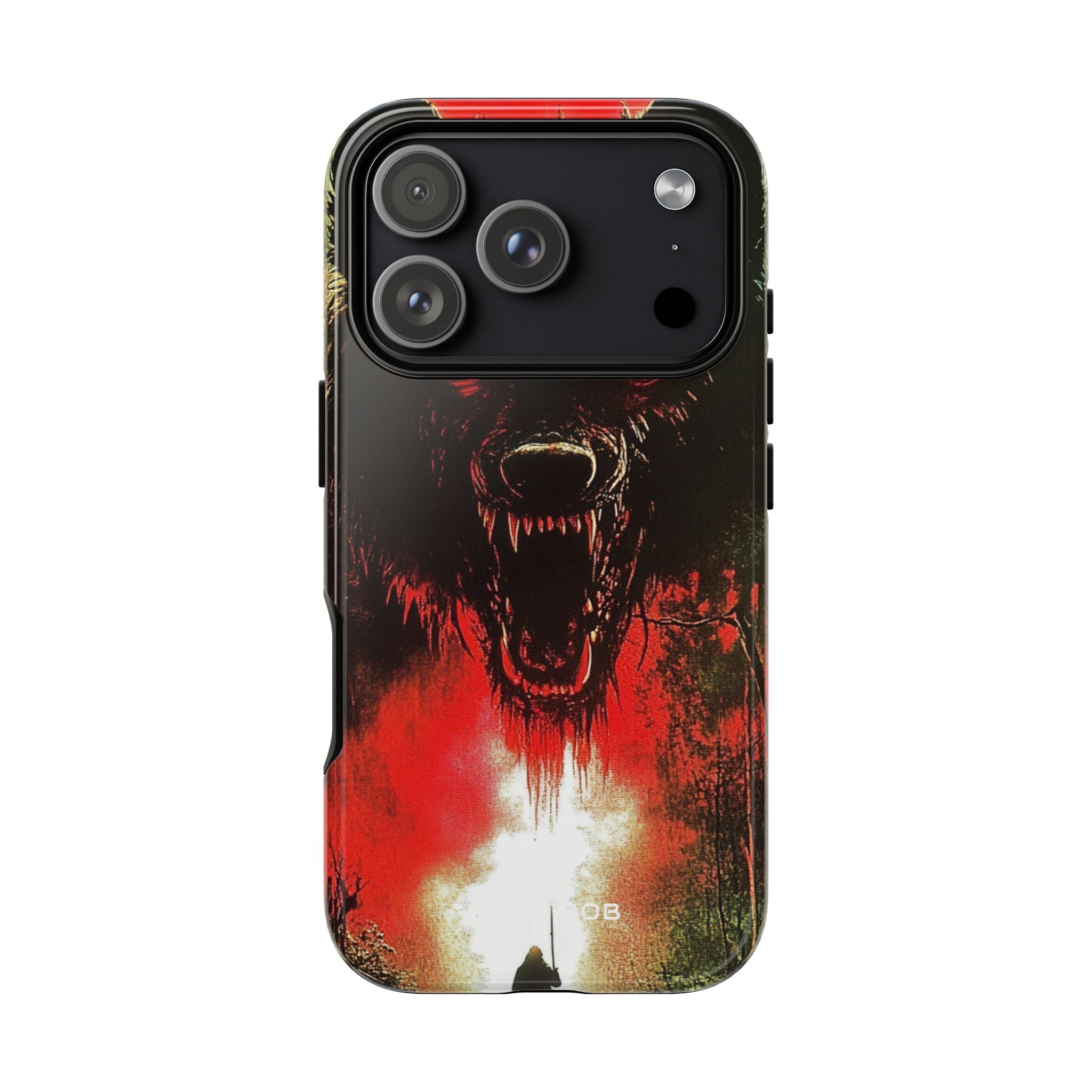 Crimson Wolf iPhone 17 Pro Case - Tough