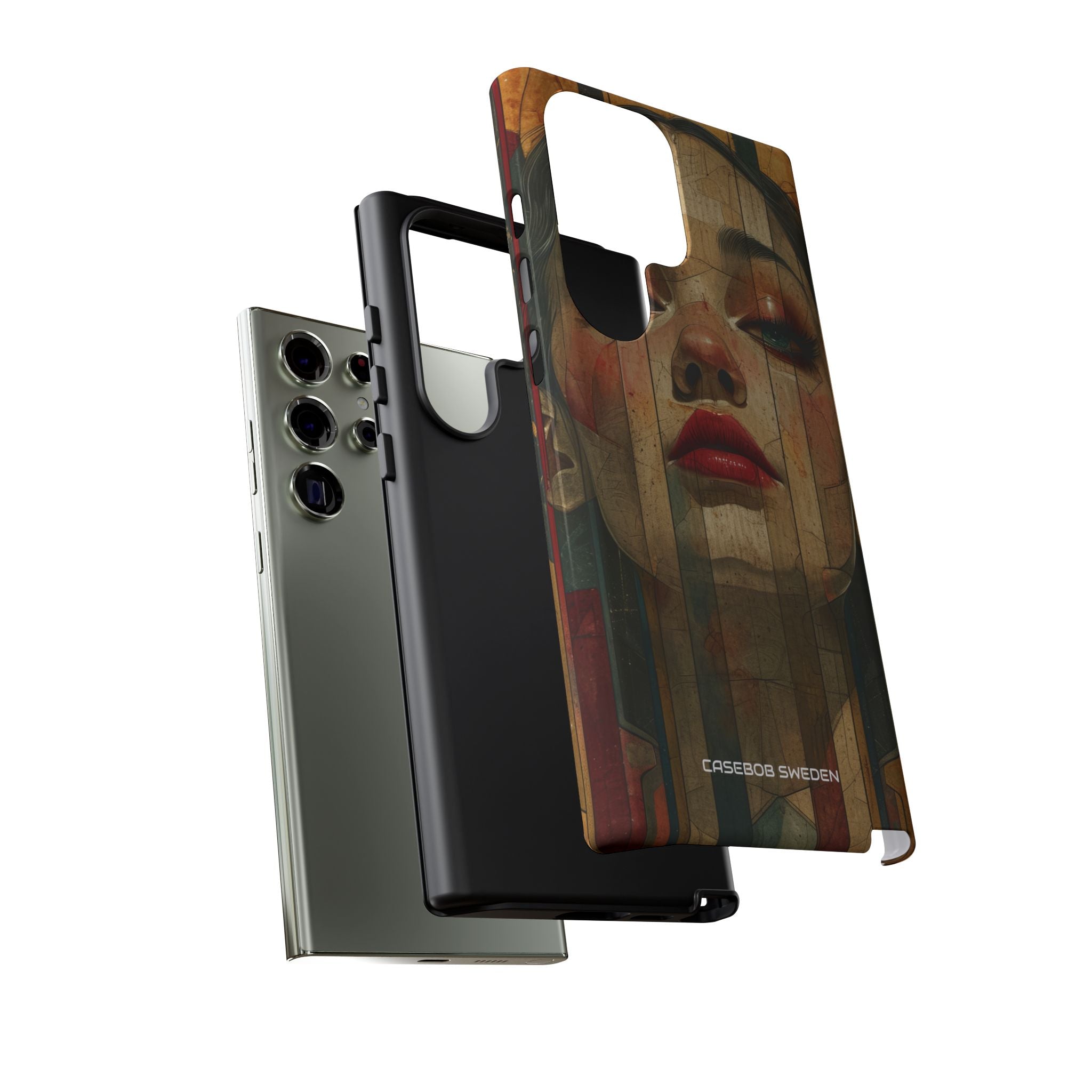 Bold Art Deco Portrait - Tough Samsung S23 Phone Case