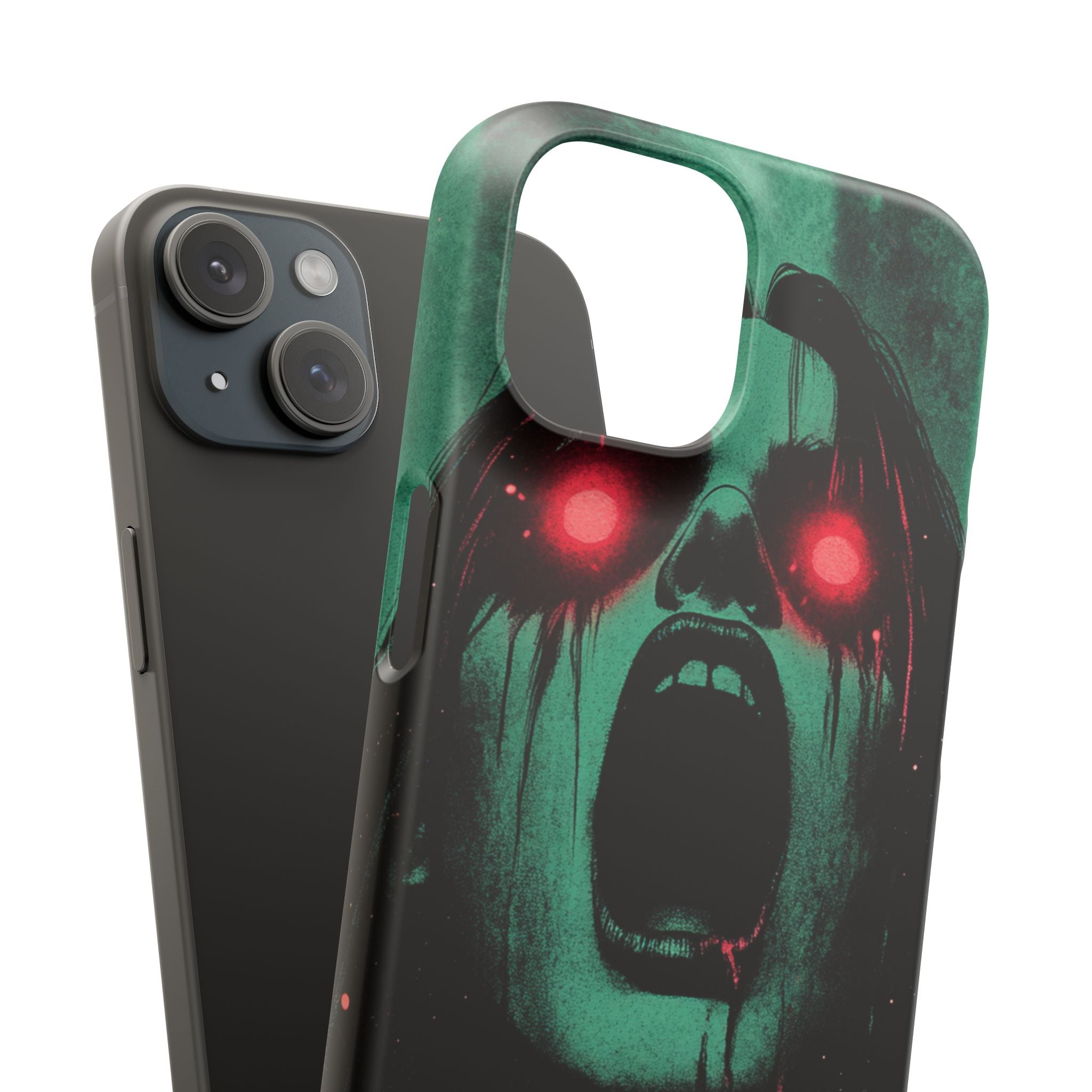 Haunting Glow of Gothic Eyes iPhone 15 - Slim Phone Case