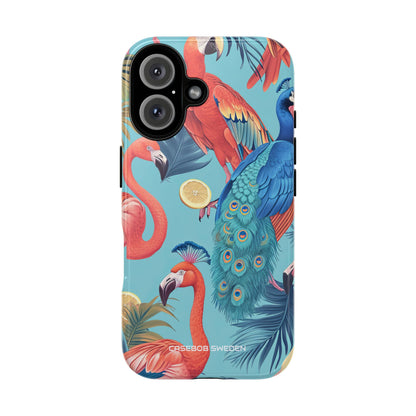 Tropical Flamingo Bliss - Tough iPhone 16 Phone Case