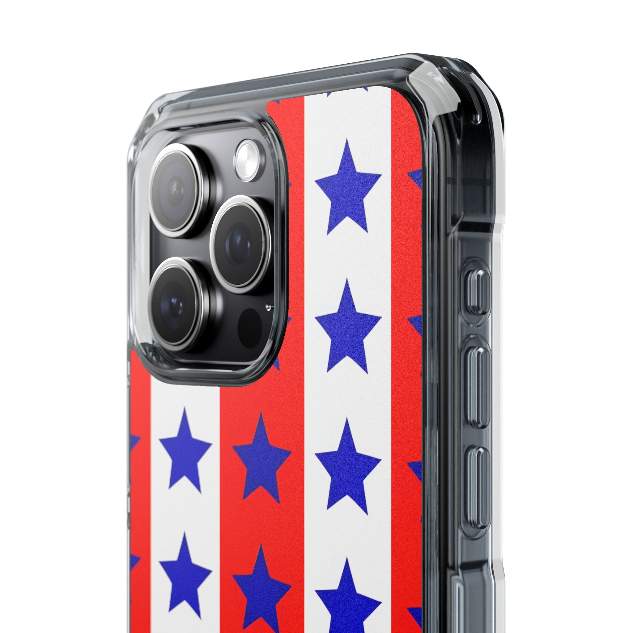 Patriotic American Flag Inspired Seamless iPhone 15 - Impact Clear+