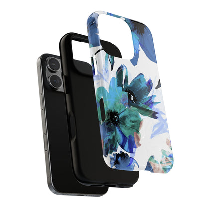 Blue Blossom Radiance iPhone 16 Pro Case - Tough+