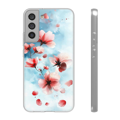 Pink Blossom Drift Samsung S22 Plus Case - Soft