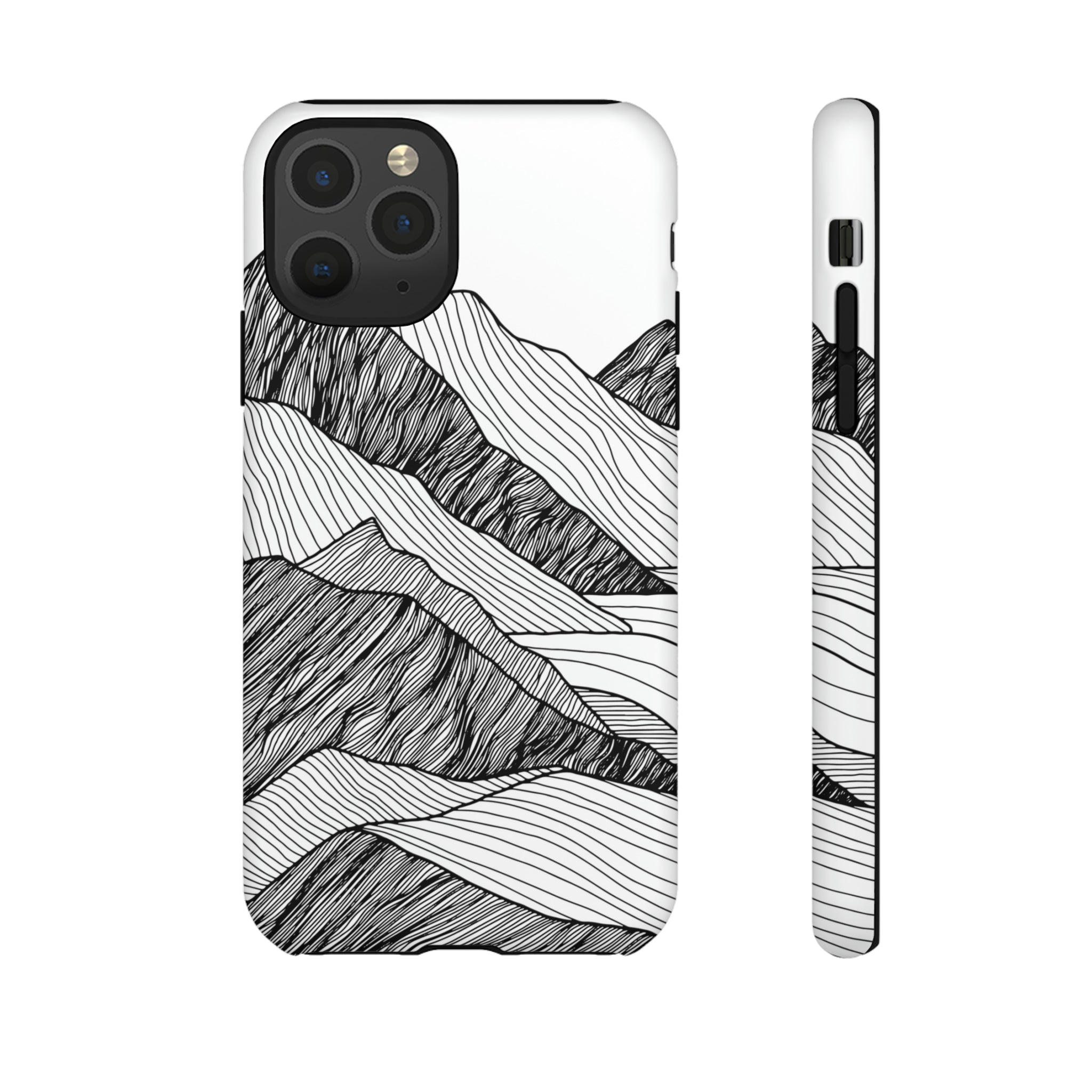 Abstract Mountain Line Art - Protective Phone Case