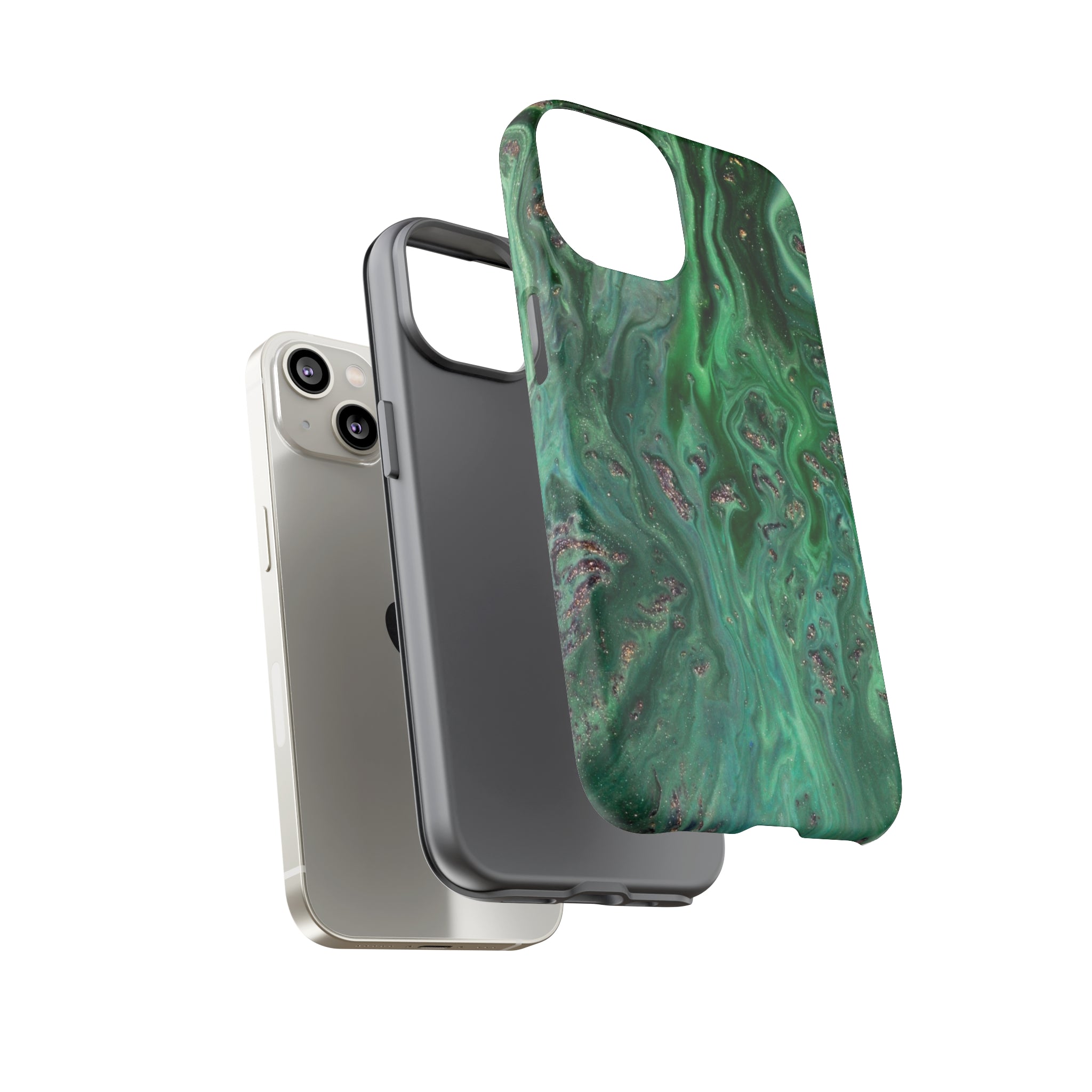 Light Green Ink Art iPhone Case (Protective) Phone Case