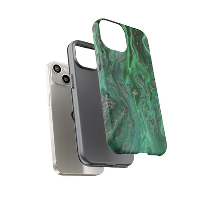 Light Green Ink Art iPhone Case (Protective) Phone Case