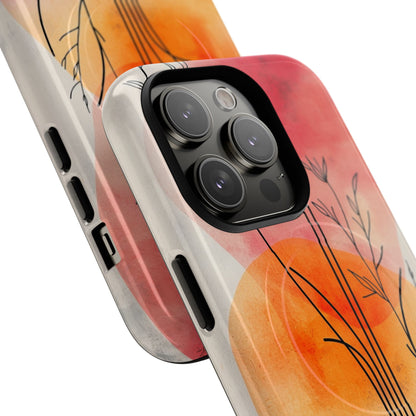 Curved Stem Sunset iPhone 14 Pro Case - Tough+