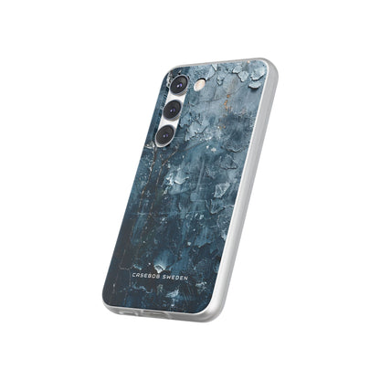 Weathered Blue Tapestry with Cracked Layers Samsung S23 - Flexi Phone Case