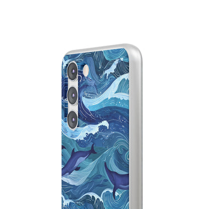 Dolphin Waves Samsung S23 Case - Soft