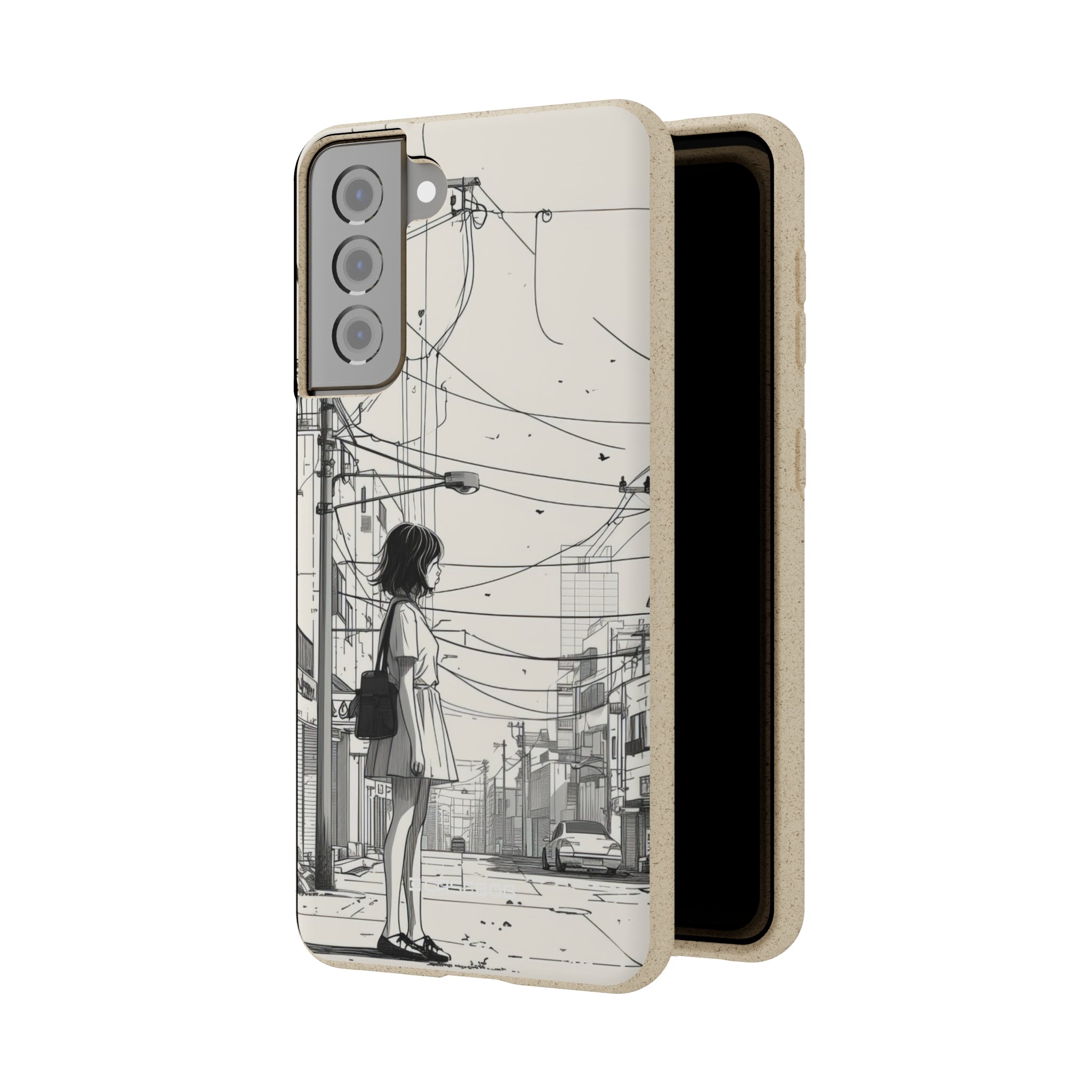 Urban Solitude Sketch | Biodegradable Phone Case