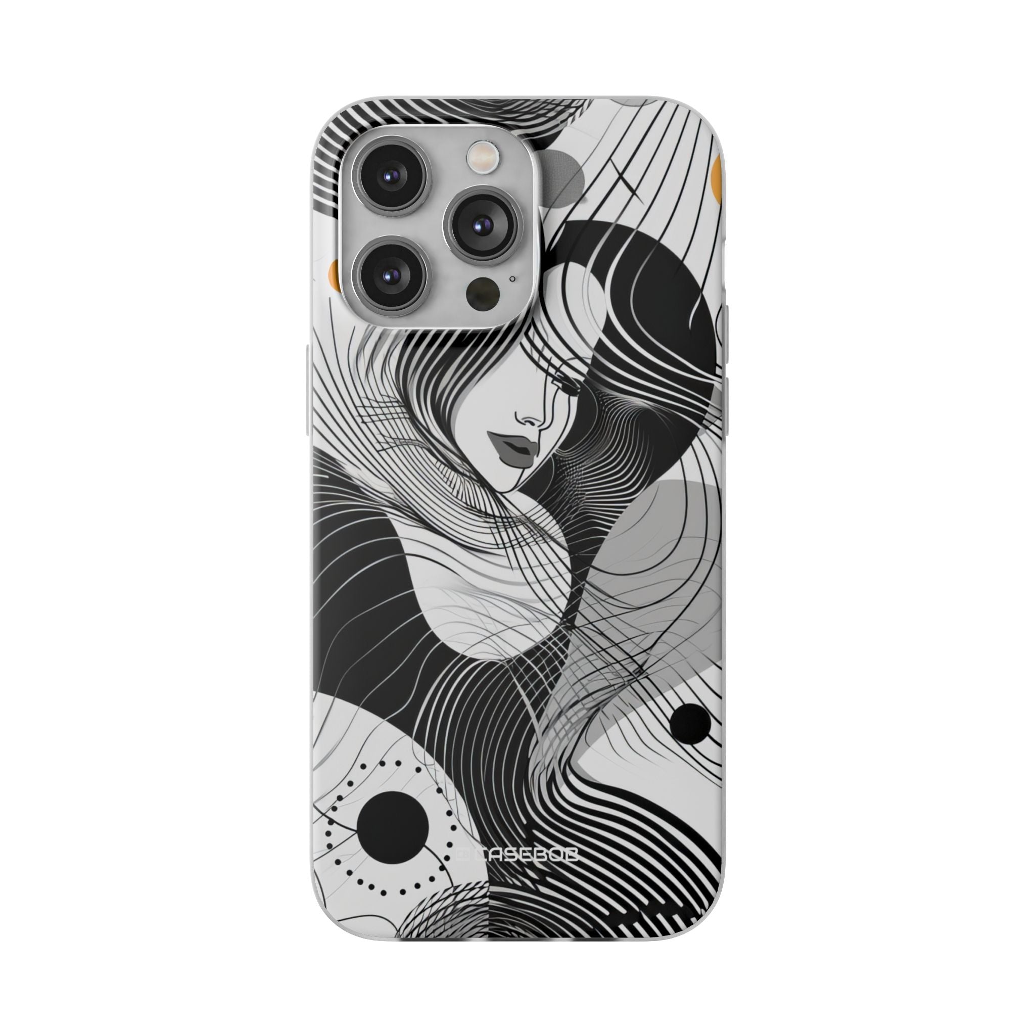 Fluid Noir Rhythm | Flexible Phone Case for iPhone