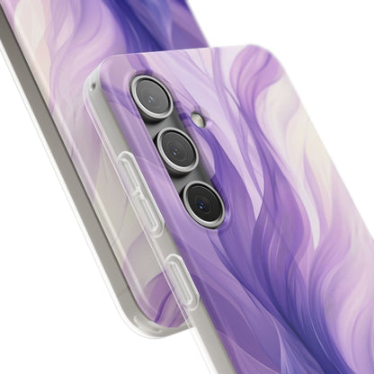 Purple Ribbon Waves Samsung S24 Case - Soft