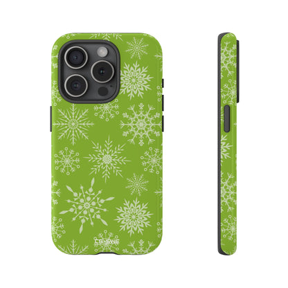 Snowflakes Dance Playfully - iPhone Case