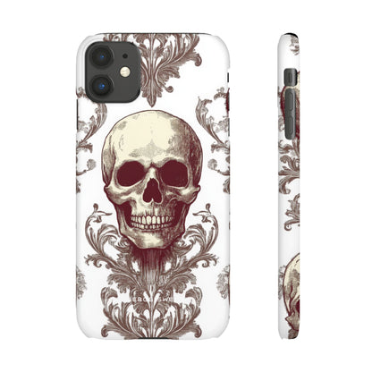 Gothic Skulls and Ornate Foliage iPhone 11 - Slim Phone Case