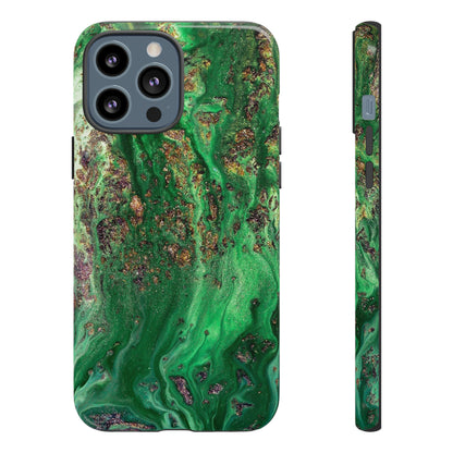 Green Sparkle Ink Art - Protective Phone Case