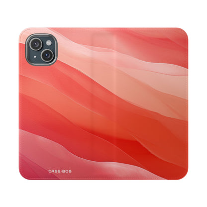 Wavy Coral Bands - iPhone 15 Plus Case - Wallet