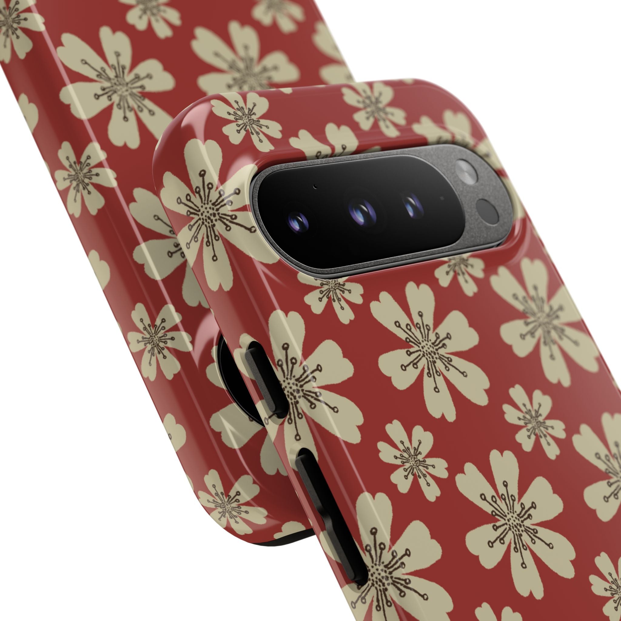 Retro Red Florals - Google Pixel Case