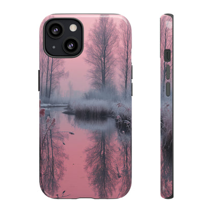 Pink Winter Lake Whisper - Protective Phone Case