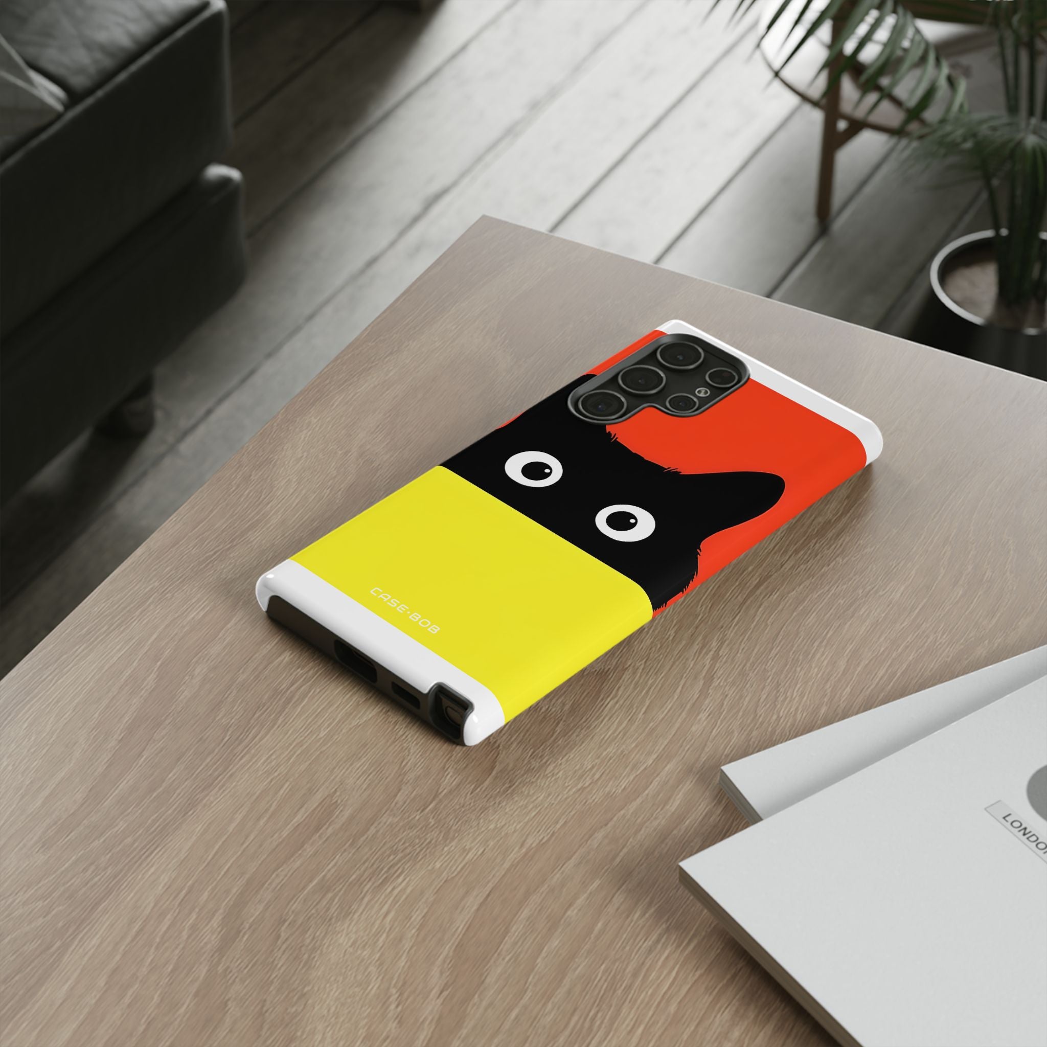 Peekaboo Cat Crimson Samsung S22 Ultra Case - Tough