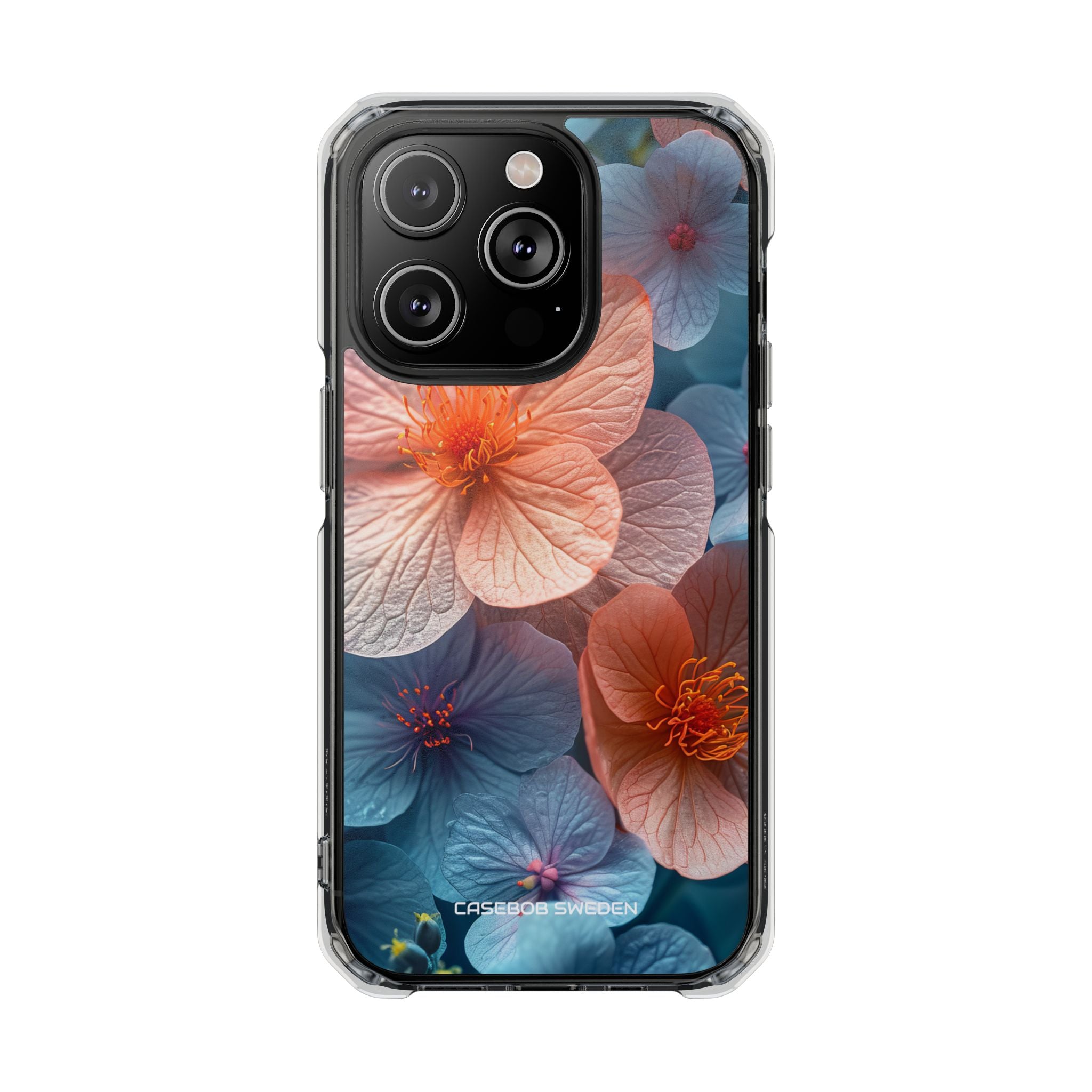 Peach Blossom Serenity - Clear Impact iPhone 14 Phone Case