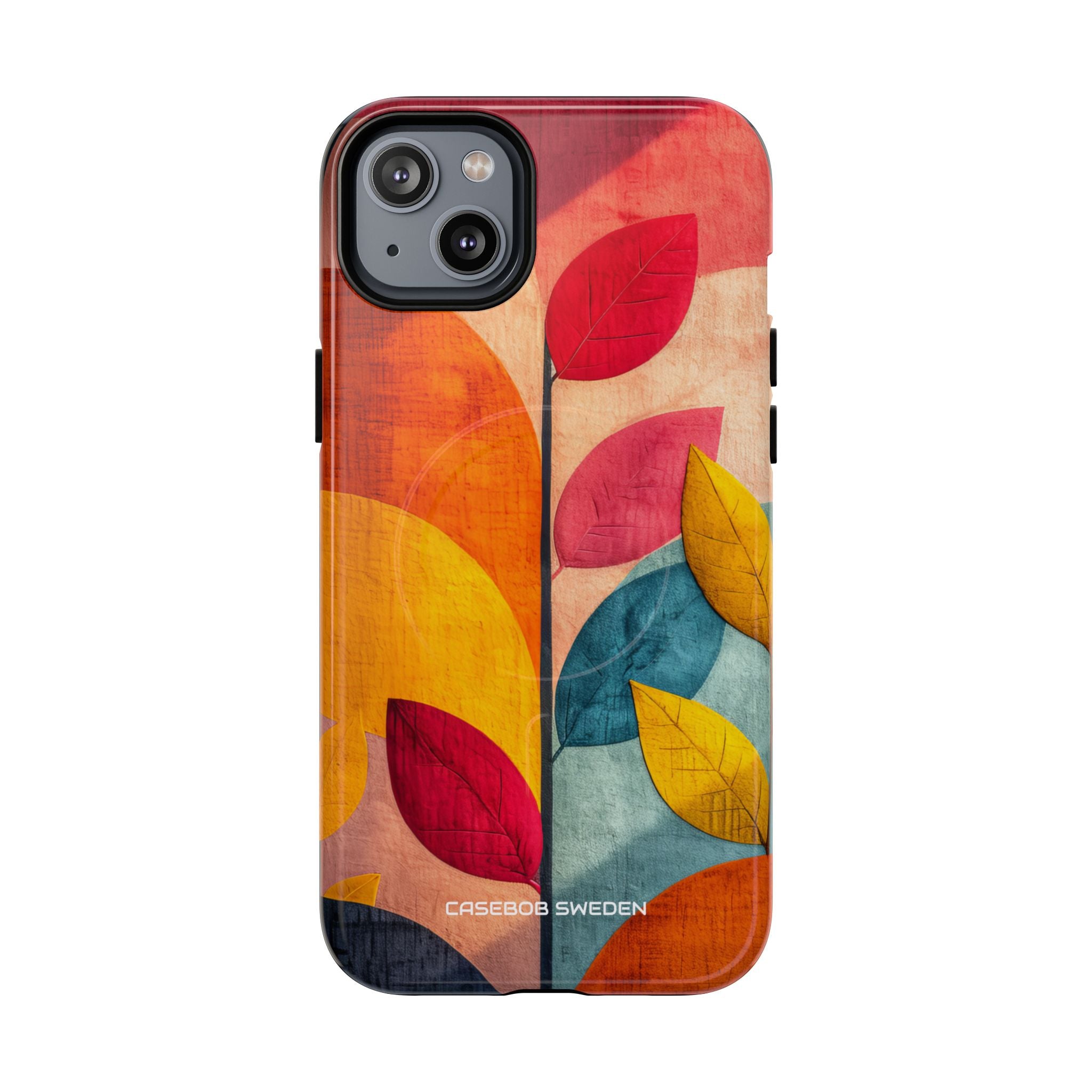 Abstract Orange Blue Design - Tough + MagSafe® iPhone 14 Phone Case