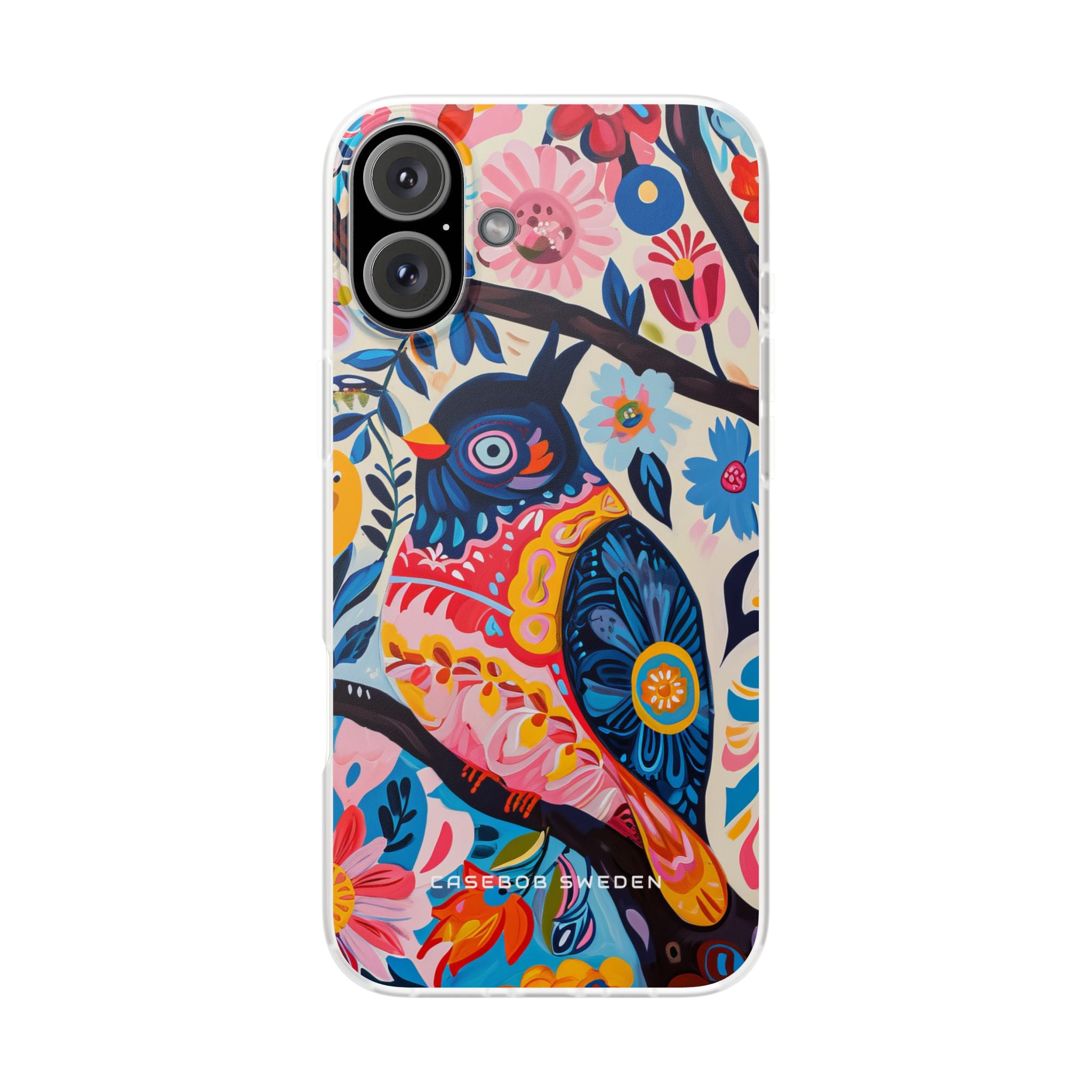 Whimsical Vintage Owl with Floral Charm iPhone 16 - Flexi Phone Case