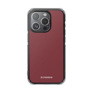 Cordovan Red | Handyhülle für iPhone (Clear Impact Case - Magnetisch) 