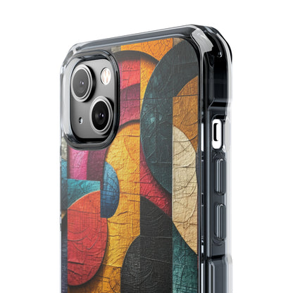 Vibrant Geometric Art - Clear Impact iPhone 14 Phone Case