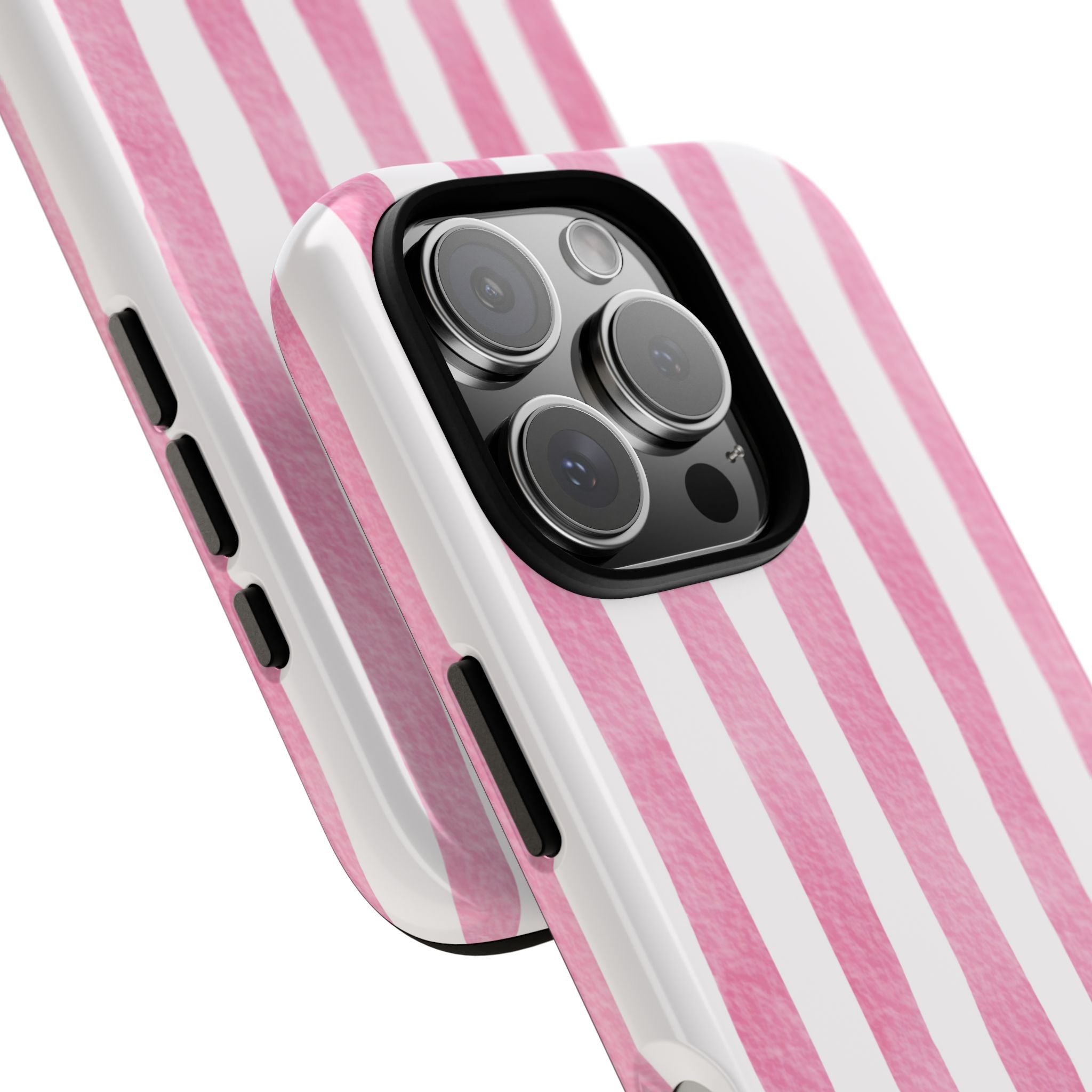 Pink Watercolor Stripes - iPhone Case