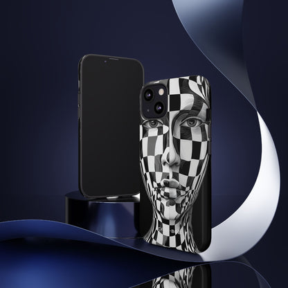 Checkered Face iPhone 13 Case - Tough