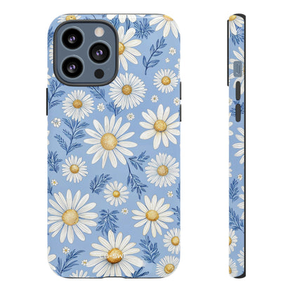 Daisies On Blue - iPhone Case