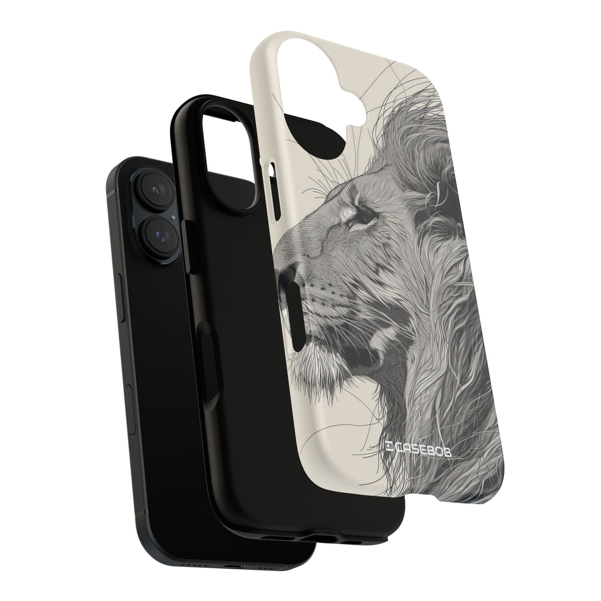 Majestic Lion: Grayscale Elegance - for iPhone 16