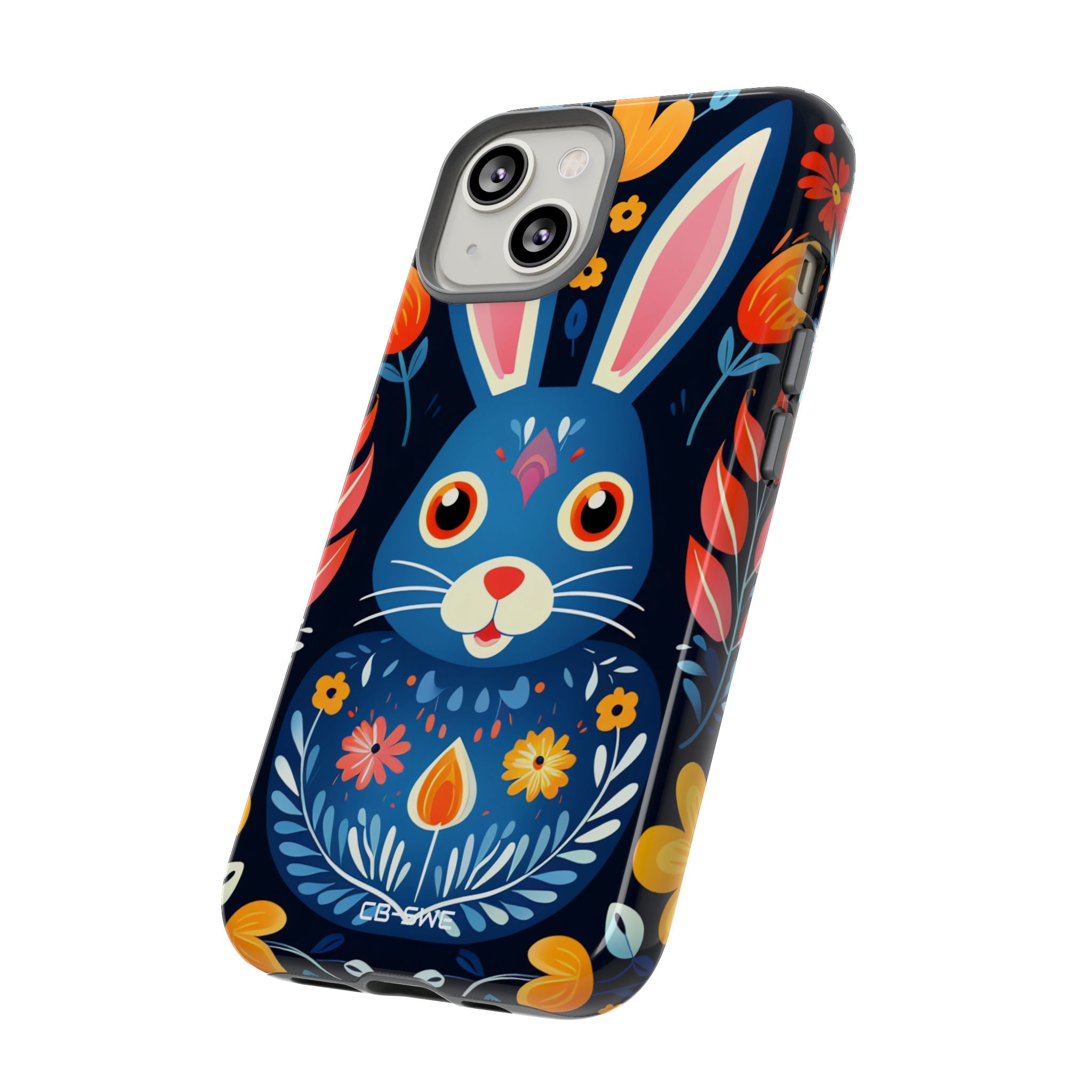 Bunny Jumps Joyfully - iPhone Case