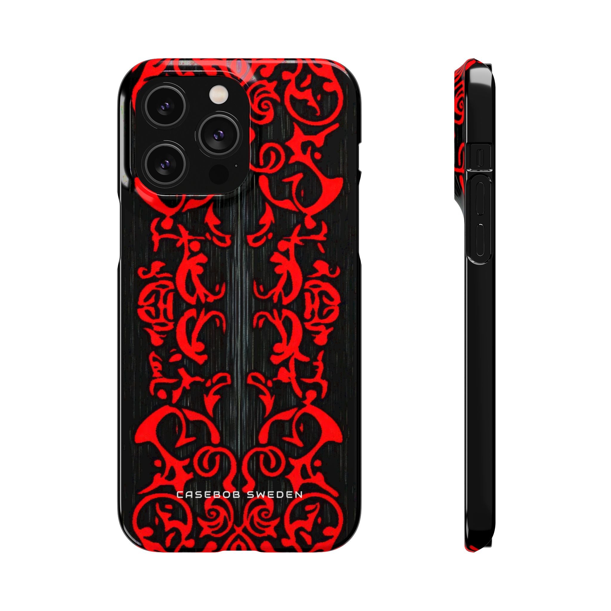 Gothic Crimson Symmetry iPhone 14 - Slim Phone Case