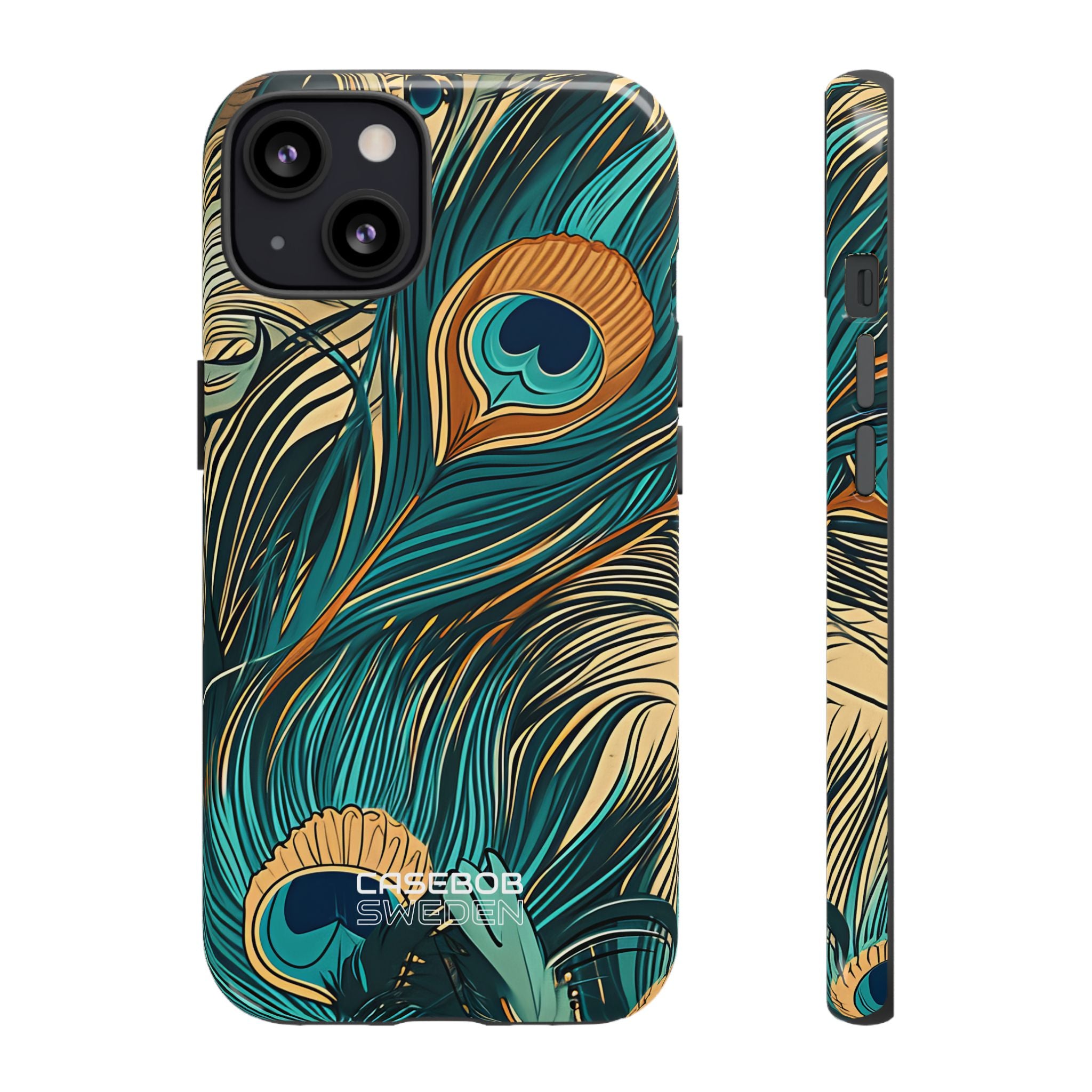 Peacock Feather Whirl iPhone 13 - Tough