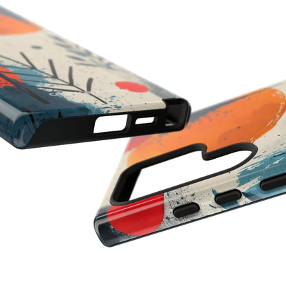 Orange Blue Splash - Tough Samsung S24 Phone Case