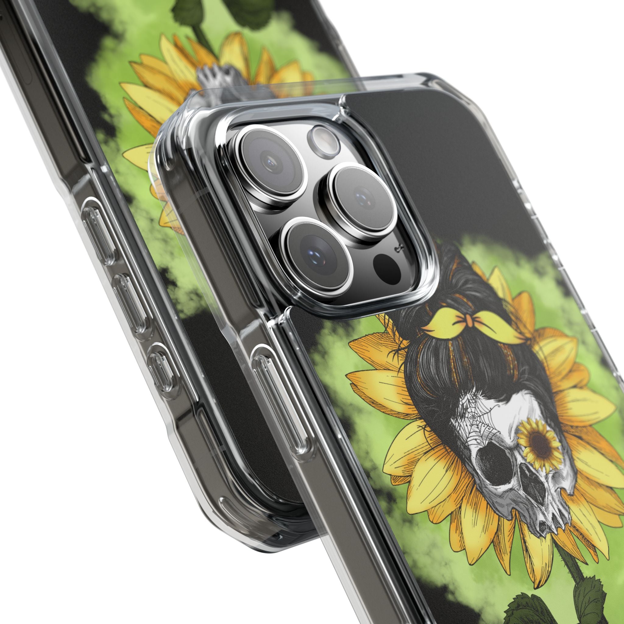 Sunflower Skull Fusion iPhone Case - Impact