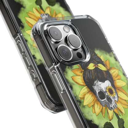 Sunflower Skull Fusion iPhone Case - Impact