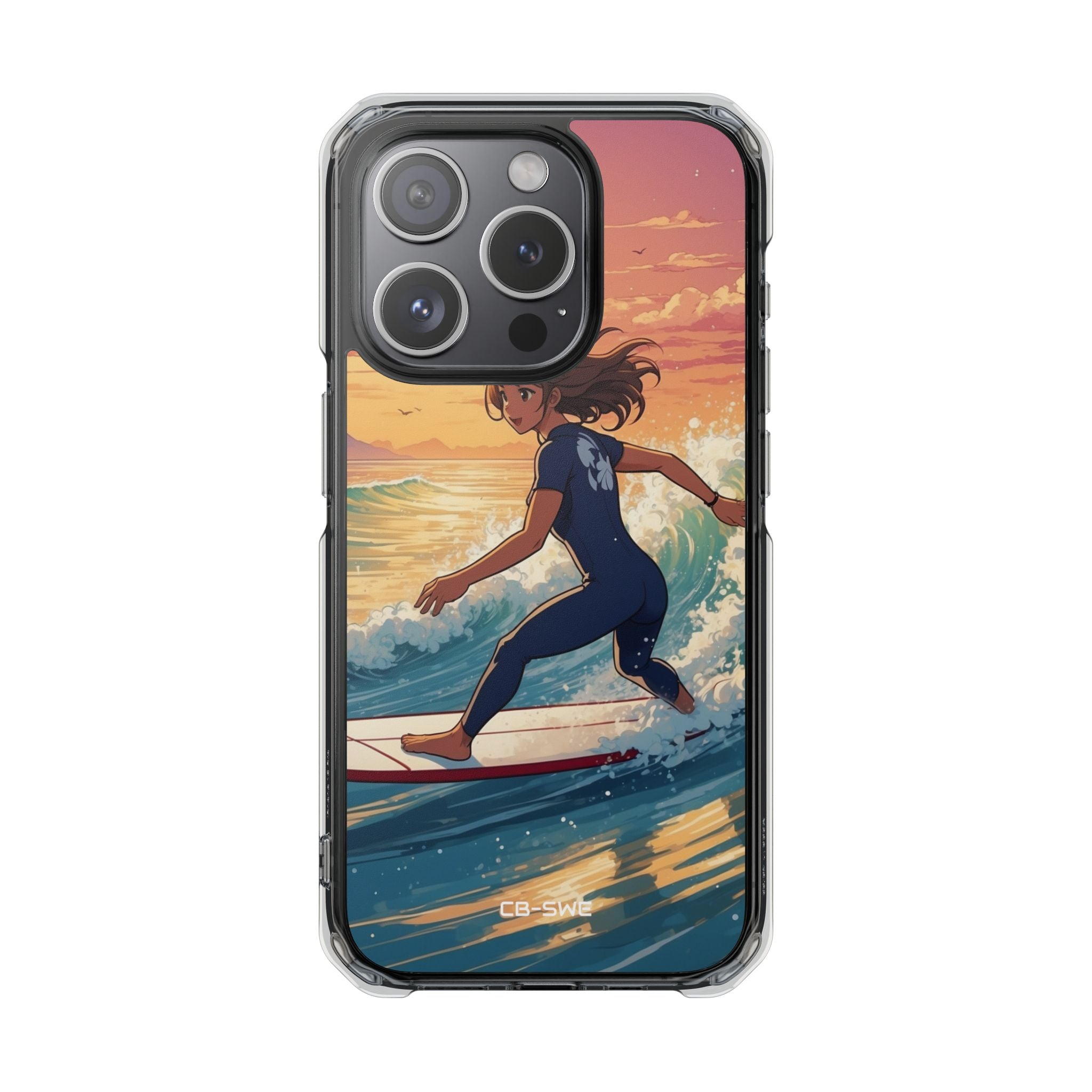 Surfing Into Sunset iPhone Case - Impact