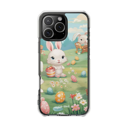 Bunnies Hunt Eggs iPhone Case - Impact